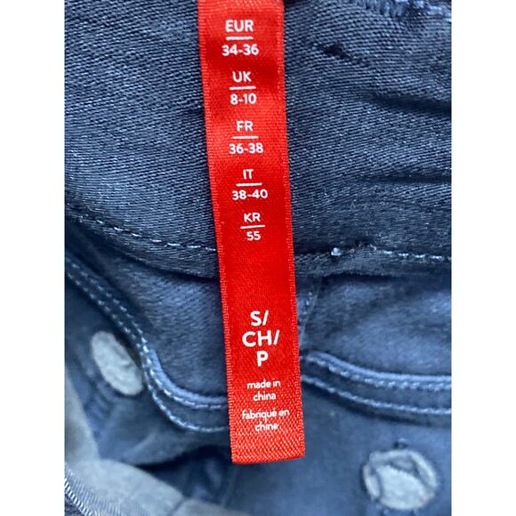 Spanx Women's Slate Blue Stretch Twill Mid Rise Pockets Casual Denim Shorts Sz S - Picture 3 of 4